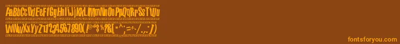 1980port Font – Orange Fonts on Brown Background