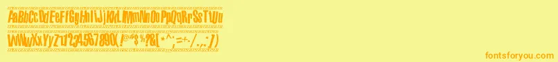 1980port Font – Orange Fonts on Yellow Background