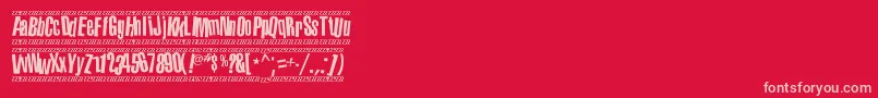 1980port Font – Pink Fonts on Red Background