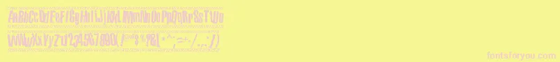 1980port Font – Pink Fonts on Yellow Background