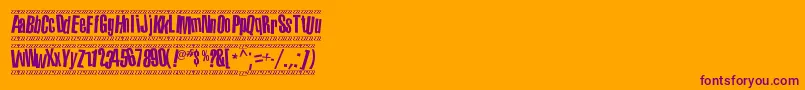 1980port Font – Purple Fonts on Orange Background