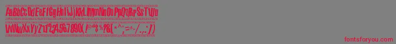 1980port Font – Red Fonts on Gray Background