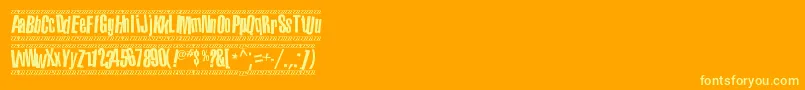 1980port Font – Yellow Fonts on Orange Background