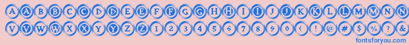 Elevbt Font – Blue Fonts on Pink Background