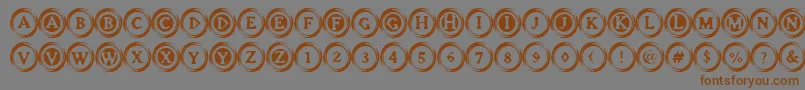 Elevbt Font – Brown Fonts on Gray Background