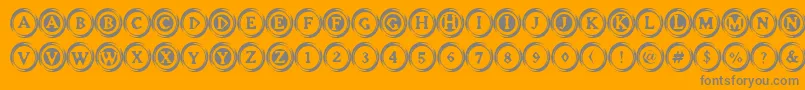 Elevbt Font – Gray Fonts on Orange Background