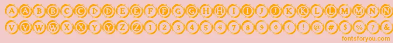 Elevbt Font – Orange Fonts on Pink Background