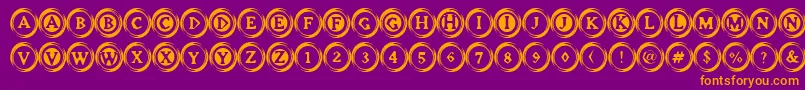 Elevbt Font – Orange Fonts on Purple Background
