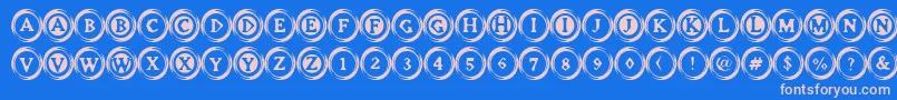 Elevbt Font – Pink Fonts on Blue Background
