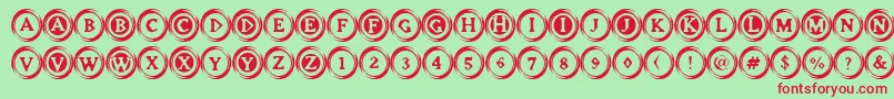 Elevbt Font – Red Fonts on Green Background