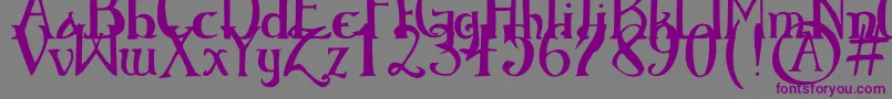 ElementaryGothicBookhand-Schriftart – Violette Schriften auf grauem Hintergrund