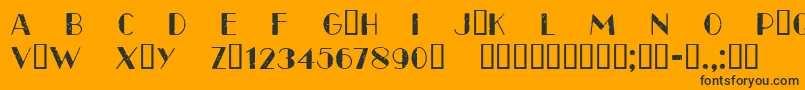 CfparisoldstyleRegular Font – Black Fonts on Orange Background