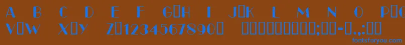 CfparisoldstyleRegular Font – Blue Fonts on Brown Background