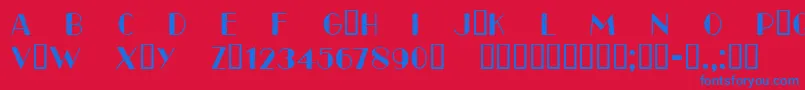 CfparisoldstyleRegular Font – Blue Fonts on Red Background