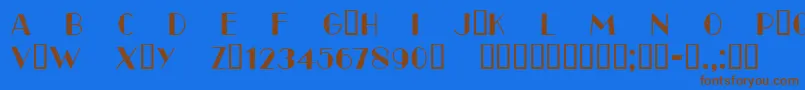 CfparisoldstyleRegular Font – Brown Fonts on Blue Background