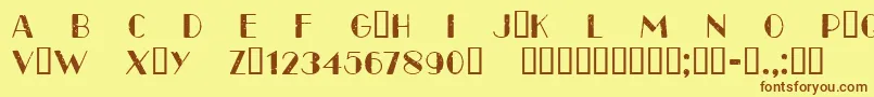 CfparisoldstyleRegular Font – Brown Fonts on Yellow Background