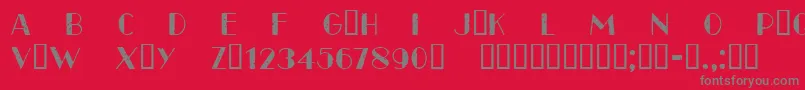 CfparisoldstyleRegular Font – Gray Fonts on Red Background