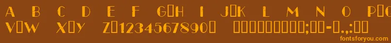 Шрифт CfparisoldstyleRegular – оранжевые шрифты на коричневом фоне