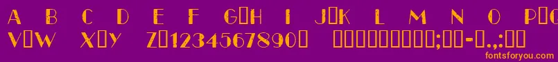 Police CfparisoldstyleRegular – polices orange sur fond violet