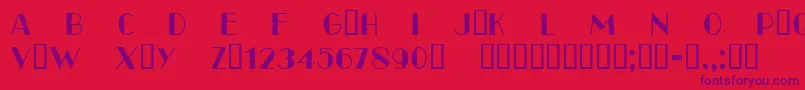 CfparisoldstyleRegular Font – Purple Fonts on Red Background