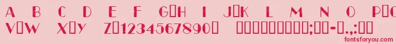 CfparisoldstyleRegular Font – Red Fonts on Pink Background
