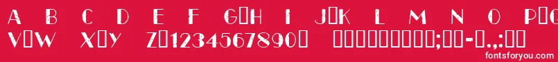 CfparisoldstyleRegular Font – White Fonts on Red Background