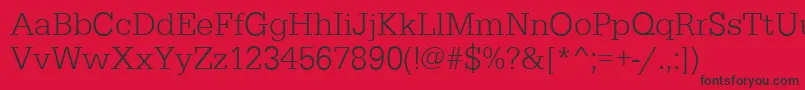 EgyptiennestdLightRegular Font – Black Fonts on Red Background