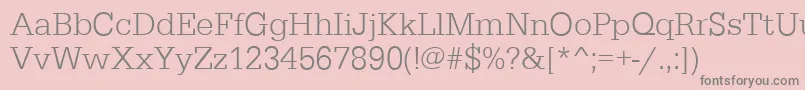 フォントEgyptiennestdLightRegular – ピンクの背景に灰色の文字