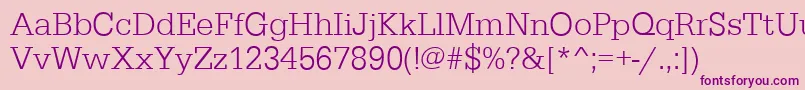 EgyptiennestdLightRegular-fontti – violetit fontit vaaleanpunaisella taustalla