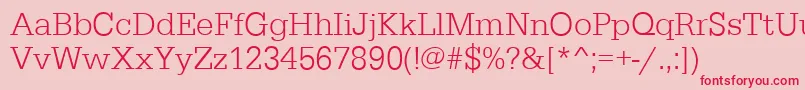 Шрифт EgyptiennestdLightRegular – красные шрифты на розовом фоне