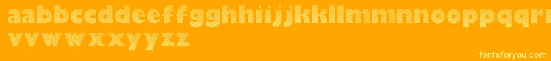 Moarelightdemo-Schriftart – Gelbe Schriften auf orangefarbenem Hintergrund