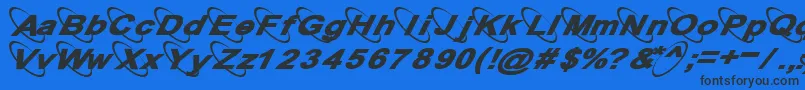 フォント13Misa – 黒い文字の青い背景
