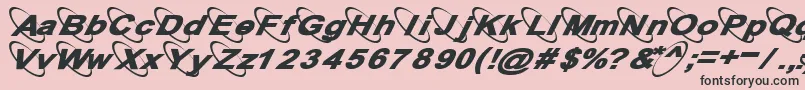 13Misa Font – Black Fonts on Pink Background