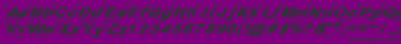 13Misa-fontti – mustat fontit violetilla taustalla