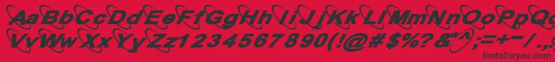 13Misa Font – Black Fonts on Red Background