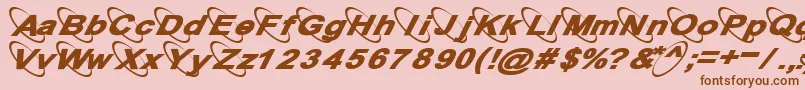 13Misa Font – Brown Fonts on Pink Background