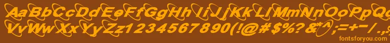 13Misa Font – Orange Fonts on Brown Background