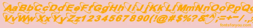 13Misa Font – Orange Fonts on Pink Background