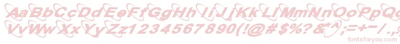 13Misa Font – Pink Fonts on White Background