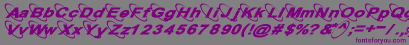 13Misa Font – Purple Fonts on Gray Background