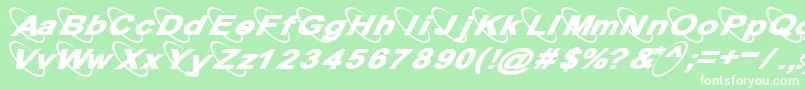 13Misa Font – White Fonts on Green Background