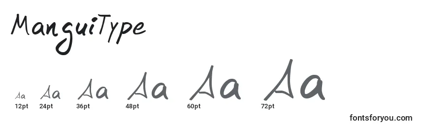 ManguiType Font Sizes