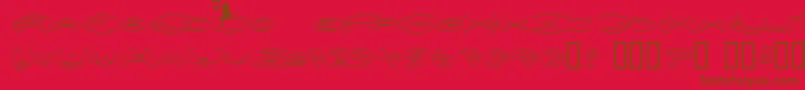 Police AlienationOutline – polices brunes sur fond rouge
