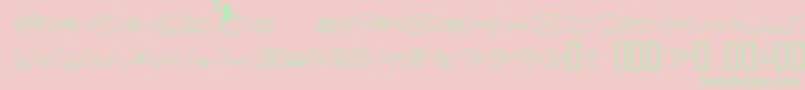 AlienationOutline-Schriftart – Grüne Schriften auf rosa Hintergrund