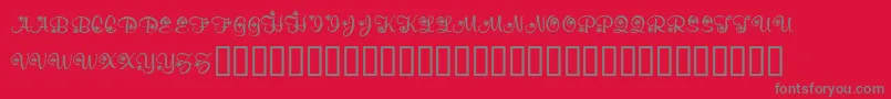 KrSnowflake2 Font – Gray Fonts on Red Background