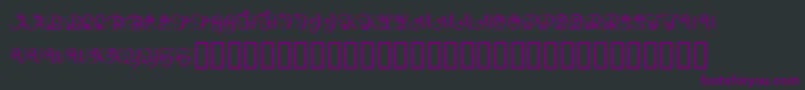 Шрифт KrSnowflake2 – фиолетовые шрифты на чёрном фоне