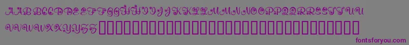 KrSnowflake2 Font – Purple Fonts on Gray Background