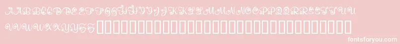 KrSnowflake2 Font – White Fonts on Pink Background