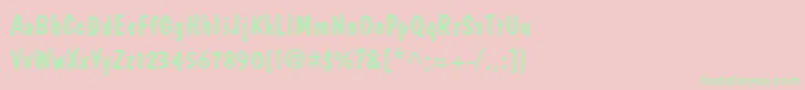 DomcasualLight Font – Green Fonts on Pink Background