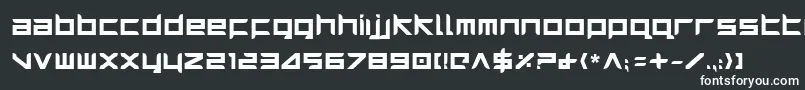 フォントHarrib – 黒い背景に白い文字